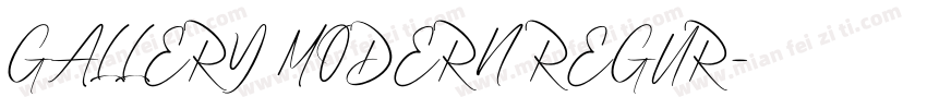 GALLERY MODERN REGUR字体转换
